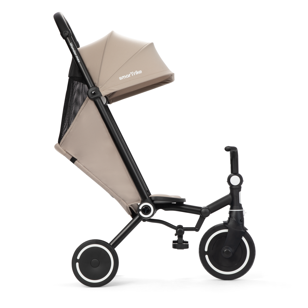 Wonder max in stroller mode, seat reclined and canopy up