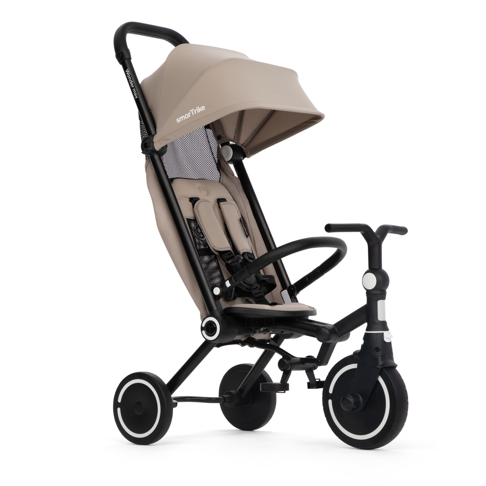smarTrike Wonder max stroller trike in Stone Beige, side view